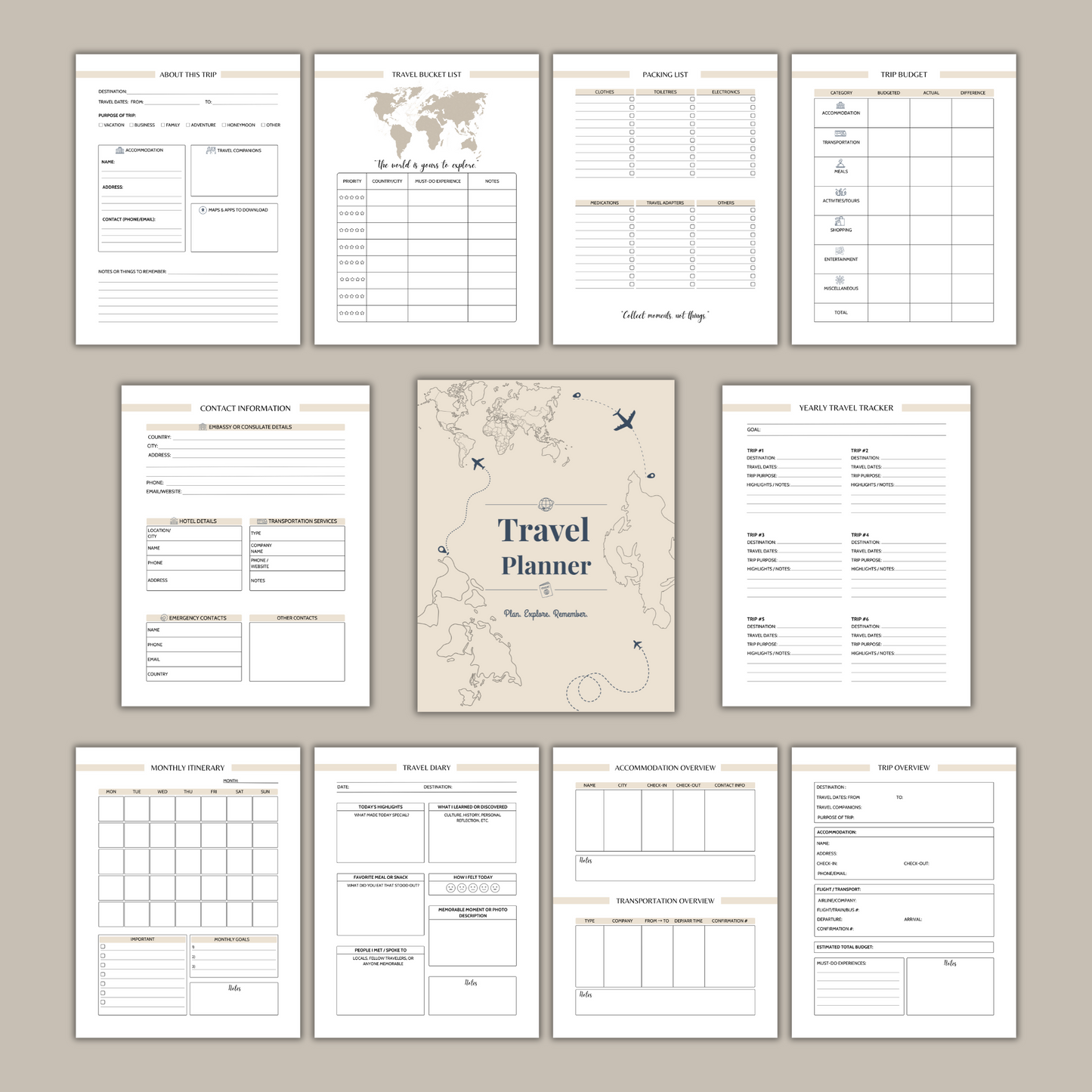 Printable Travel Planner