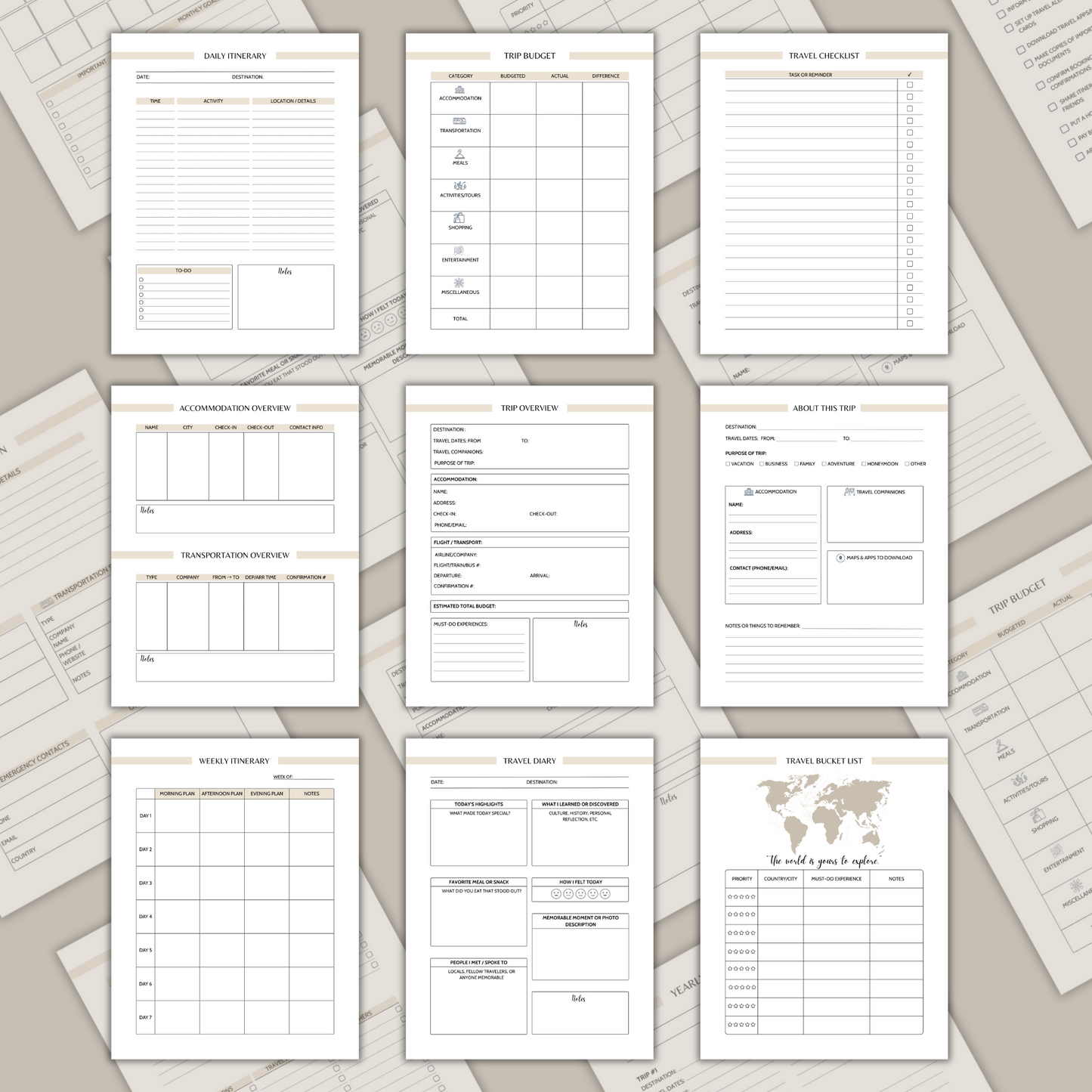 Printable Travel Planner